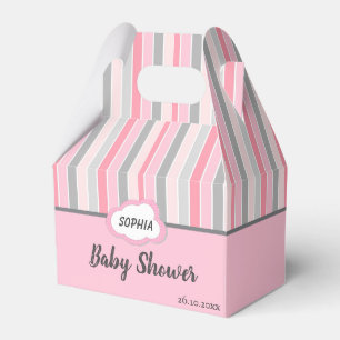 Pink Stripes Baby Dusche Box Geschenkschachtel
