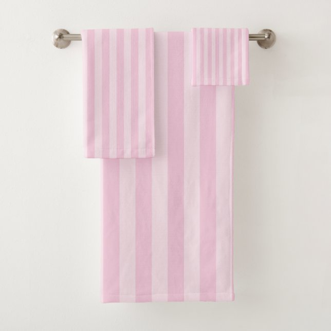 Pink Stripes Bath Towel  Badhandtuch Set (Insitu)