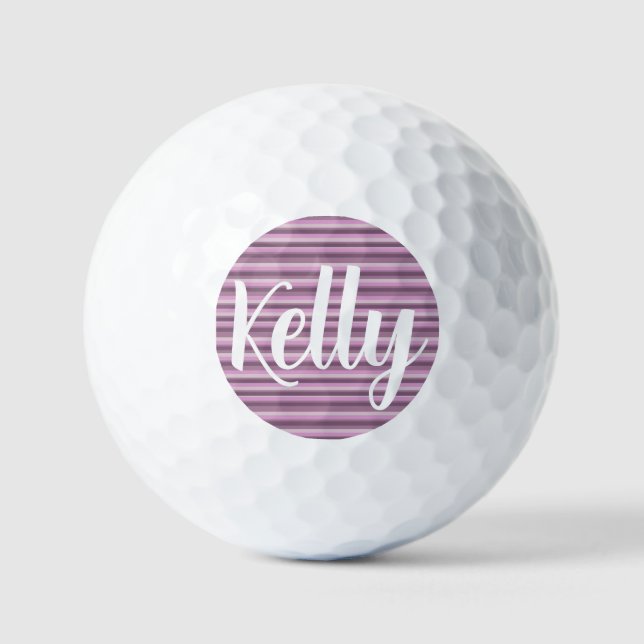 Pink stripes golfball (Vorderseite)