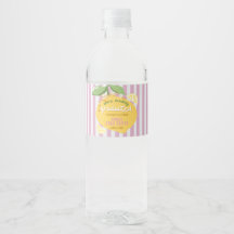 Pink Stripes Lemons Yellow Bow Graduation