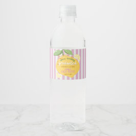 Pink Stripes Lemons Yellow Bow Graduation