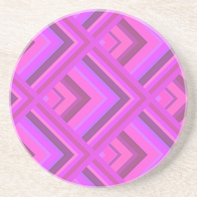 Pink stripes scale pattern getränkeuntersetzer (Vorne)