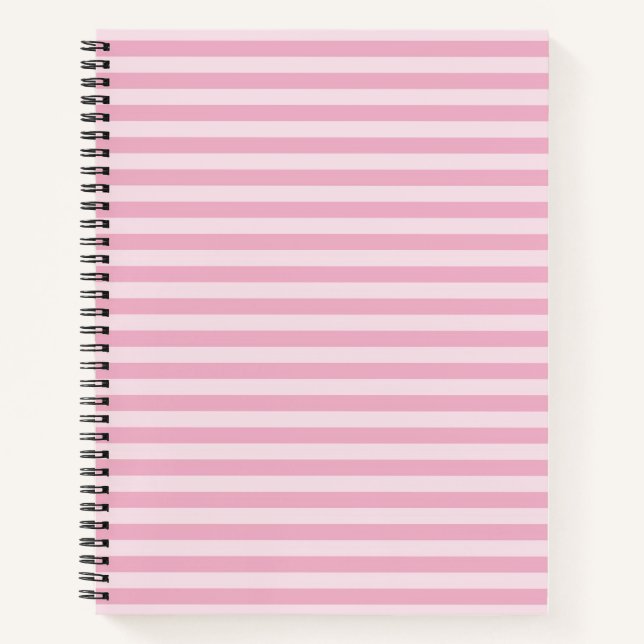 Pink Stripes Seamless Pattern Notizbuch (Vorderseite)