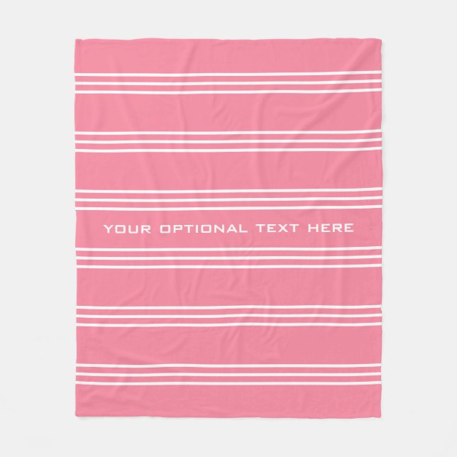 Pink Stripes-Vliesdecke Fleecedecke (Vorderseite)