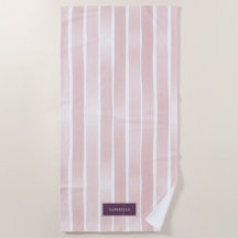 Pink Stripes Watercolor Parkplatz Name auf