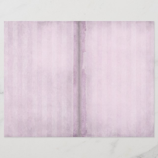 Pink Stripte Vintage Journalseite (Vorderseite)