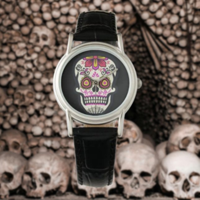 Pink Sugar Skull Armbanduhr (Von Creator hochgeladen)