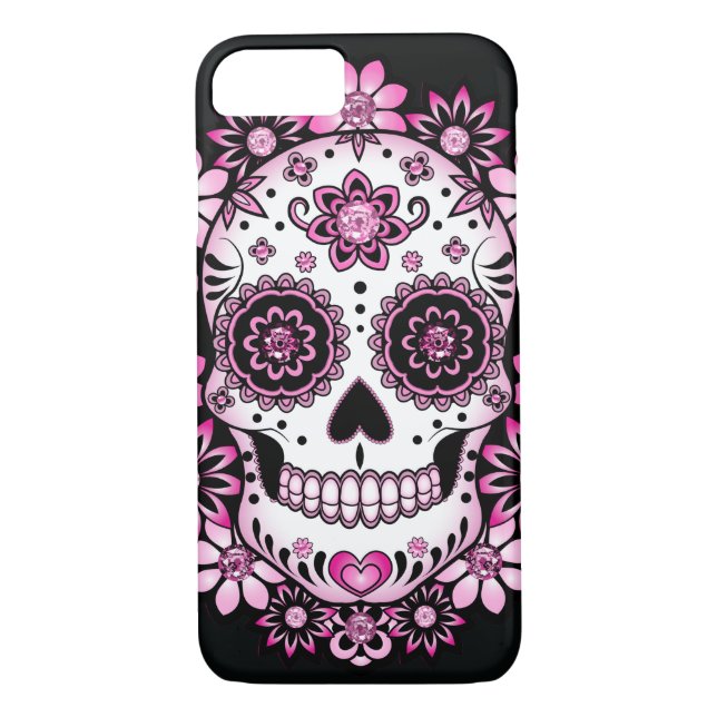 Pink Sugar Skull Case-Mate iPhone Hülle (Rückseite)