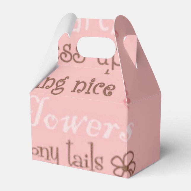 Pink Sugar und Spice Girl Babydusche Geschenkschachtel (Vorderseite)