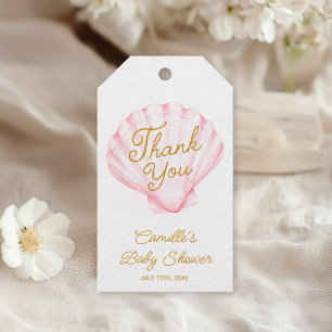 Pink Summer Beach Baby Dusche Vielen Dank Geschenkanhänger