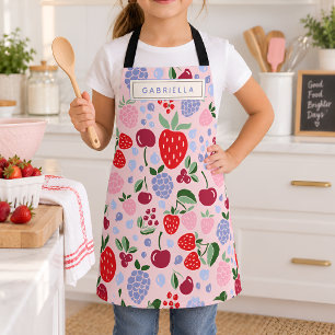 Pink Summer Frucht Berries Bridesmaid Personalisie Schürze