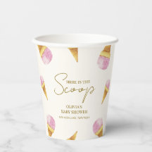 Pink Summer Scoop Ice Creme Frame Baby Dusche