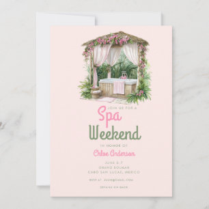 Pink Summertime Glam Bachelorette Weekend Einladung