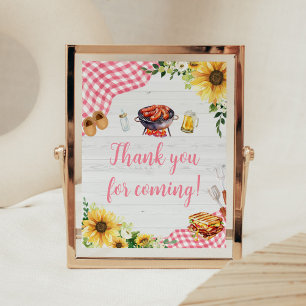 Pink Sunflower GRILLEN Danke, dass du gekommen bis Poster