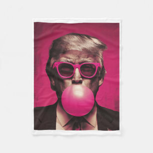 Pink Sungles Trump Bubble Gum Fleecedecke