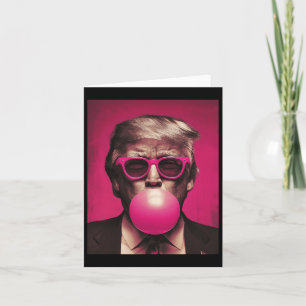 Pink Sungles Trump Bubble Gum Karte