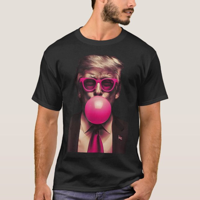Pink Sungles Trump Bubble Gum Shirt 2024 Vote Pres (Vorderseite)