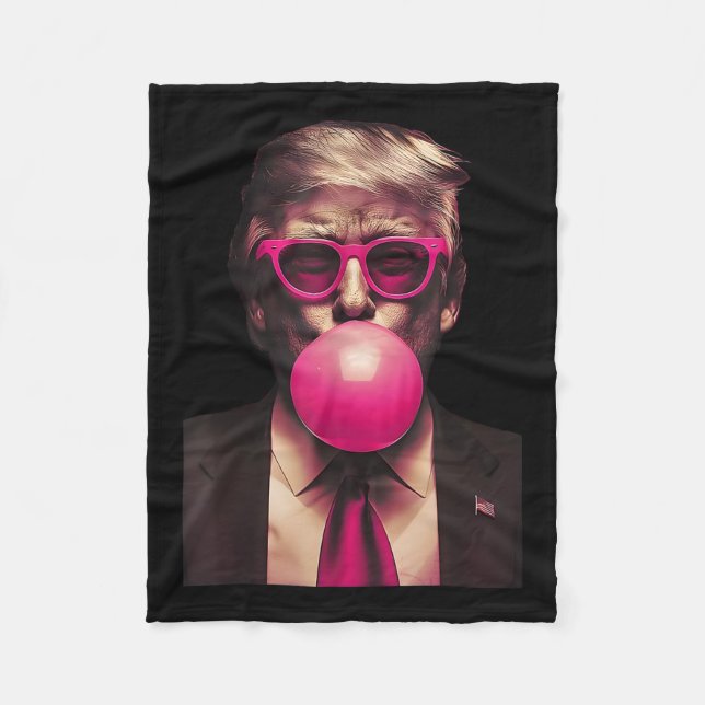 Pink Sungles Trump Bubble Gum Shirt 2024 Vote Pres Fleecedecke (Vorderseite)