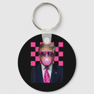 Pink Sungles Trump Bubble Gum Shirt 2024 Vote Pres Schlüsselanhänger