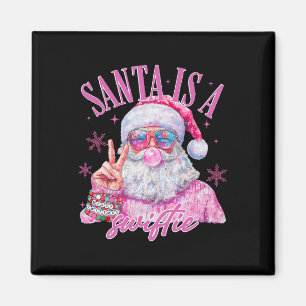 Pink Sungles Weihnachtsmann ist ein schwungvoller Magnet