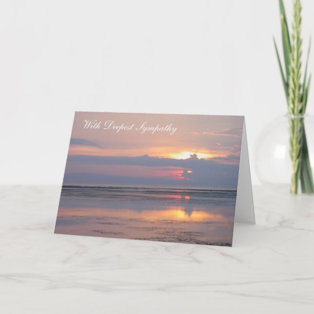 Pink Sunrise Sympathy Card Karte (Vorderseite)