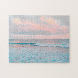 Pink Sunset and Ocean