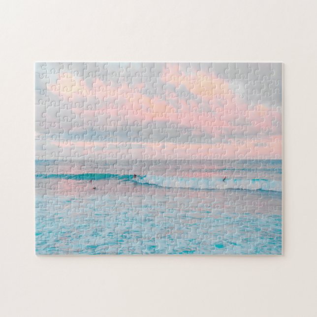 Pink Sunset and Ocean (Horizontal)