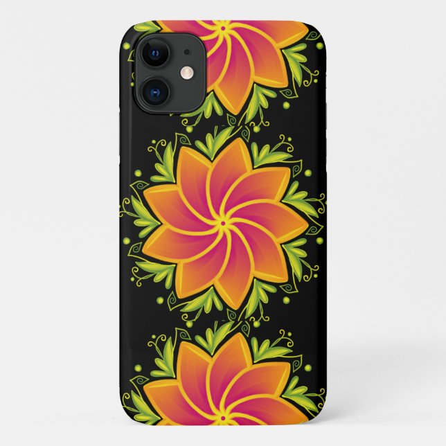 Pink Sunset Blume iPhone Case (Rückseite)