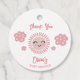 Pink Sunshine Girl Babydusche Geschenkanhänger