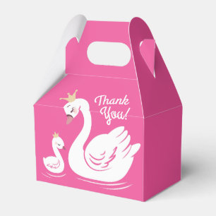 Pink Swan Birthday Party Geschenkschachtel