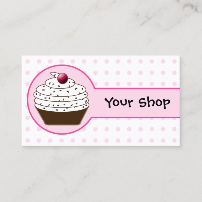 Pink Sweepcake Business Cards Visitenkarte (Vorderseite)