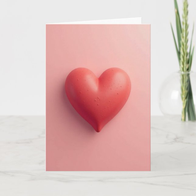 Pink Sweet 3D Valentines Card Karte (Vorderseite)