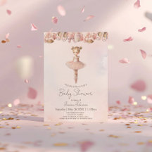 Pink Sweet Ballerina Baby Dusche