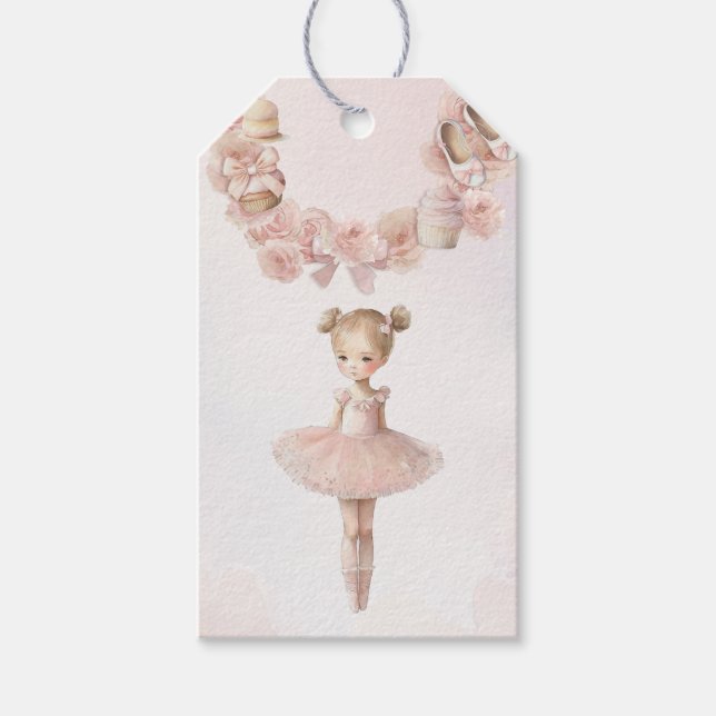 Pink Sweet Ballerina Geschenkanhänger (Vorderseite)