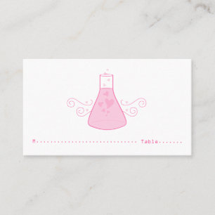 Pink Sweet Chemie Platzkarte