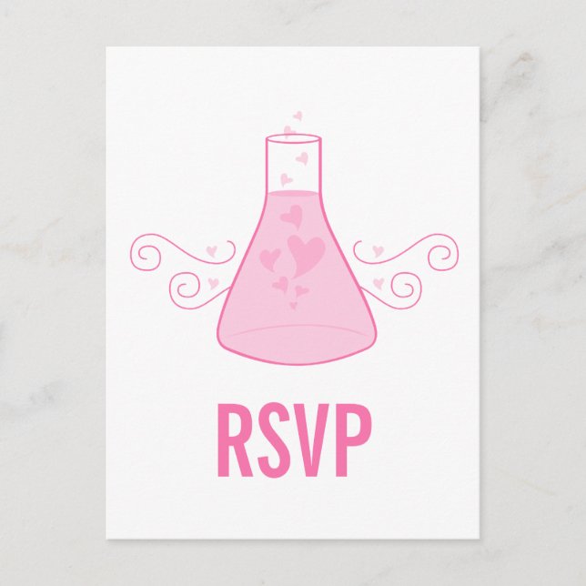 Pink Sweet Chemie UAWG Postcard Einladungspostkarte (Vorderseite)