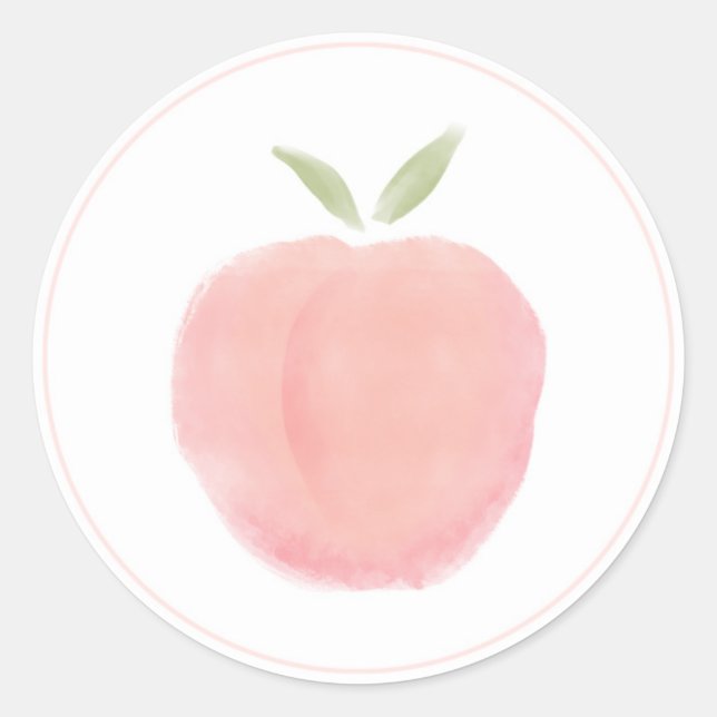 Pink Sweet Little Peach Aufkleber (Vorderseite)