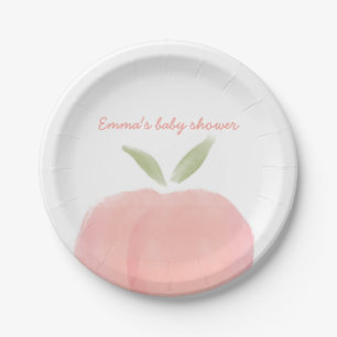 Pink Sweet Little Peach Baby Duschpapier Teller