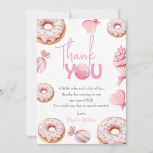 Pink Sweet One Geburtstag Danke