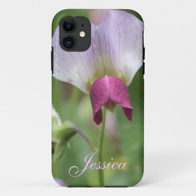 Pink Sweet Pea iPhone 5 Fall *personalize* Case-Mate iPhone Hülle (Rückseite)