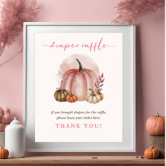 Pink Sweet Pumpkin Baby Dusche Windelwanne Windelw Poster