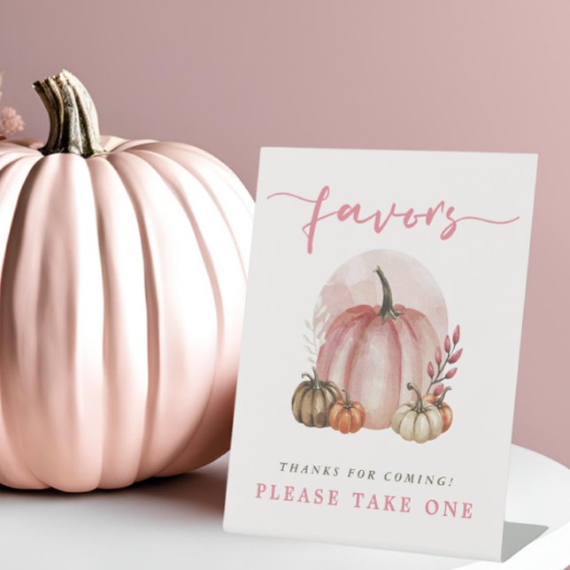 Pink Sweet Pumpkin Baby Duschfavoriten Sockelschild (Von Creator hochgeladen)