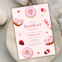 Pink Sweetheart Donuts Valentines Baby Dusche