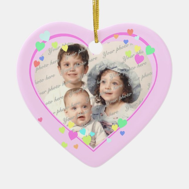 Pink Sweetheart Foto Keramikornament (Vorne)