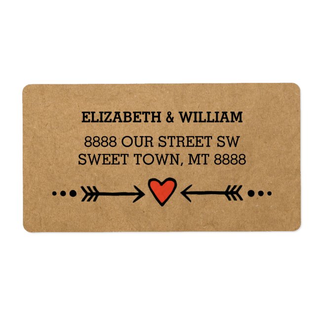 Pink Sweethearts & Arrows Rustikaler Country Style (Vorne)