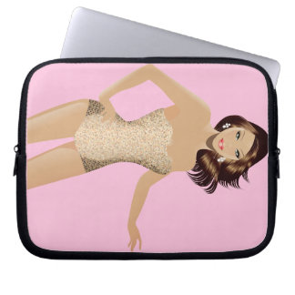 Pink Swimsuit Girl Laptop Case