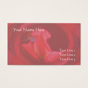 Pink Swirbelkarte Rosenknospe Blume Business Card