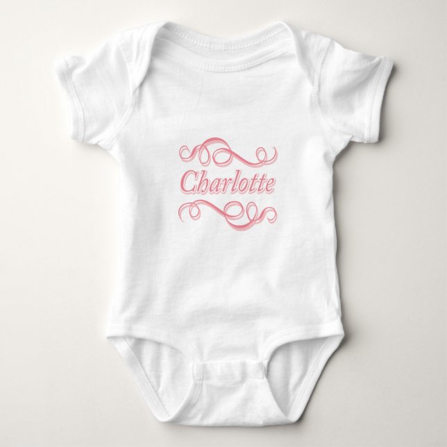Pink Swirl Charlotte Baby Strampler (Vorderseite)