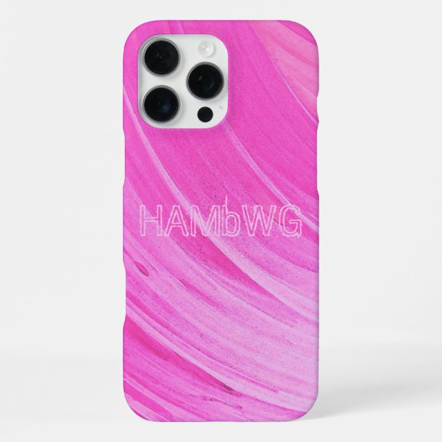 Pink Swirl HAMbWG Handy Case iPhone 16 Pro Max Hülle (Rückseite)