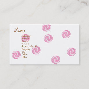 Pink Swirl Kuchen Visitenkarte